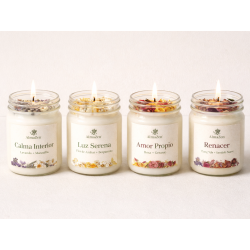 Velas Botánicas con Flores...