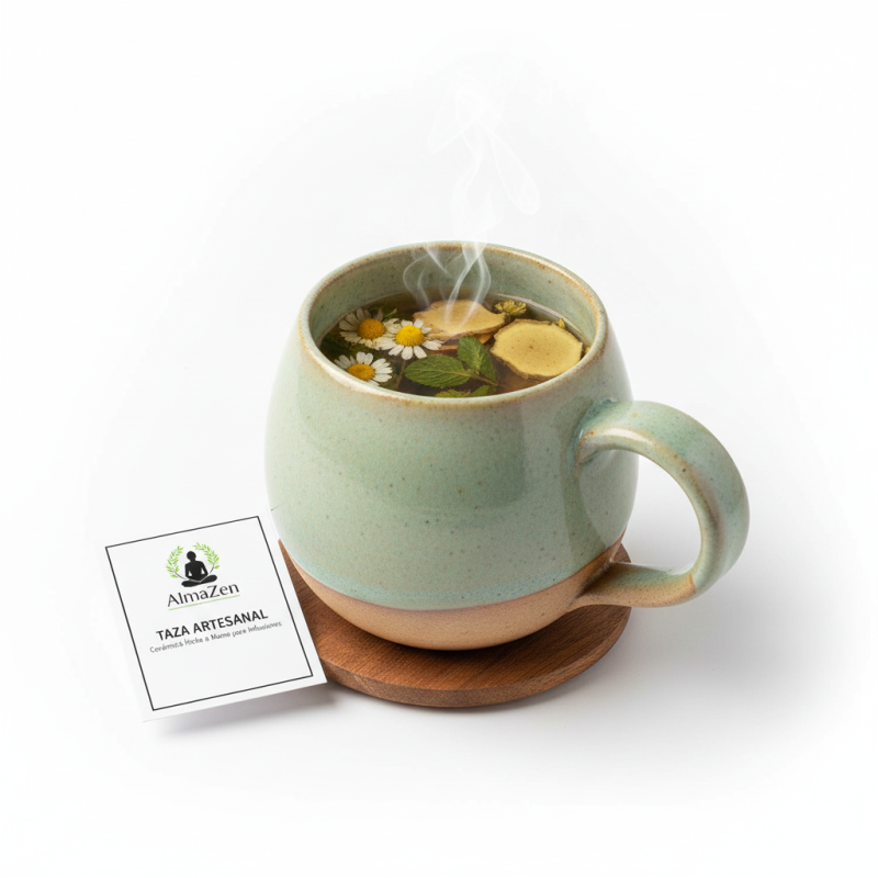 Taza artesanal de cerámica